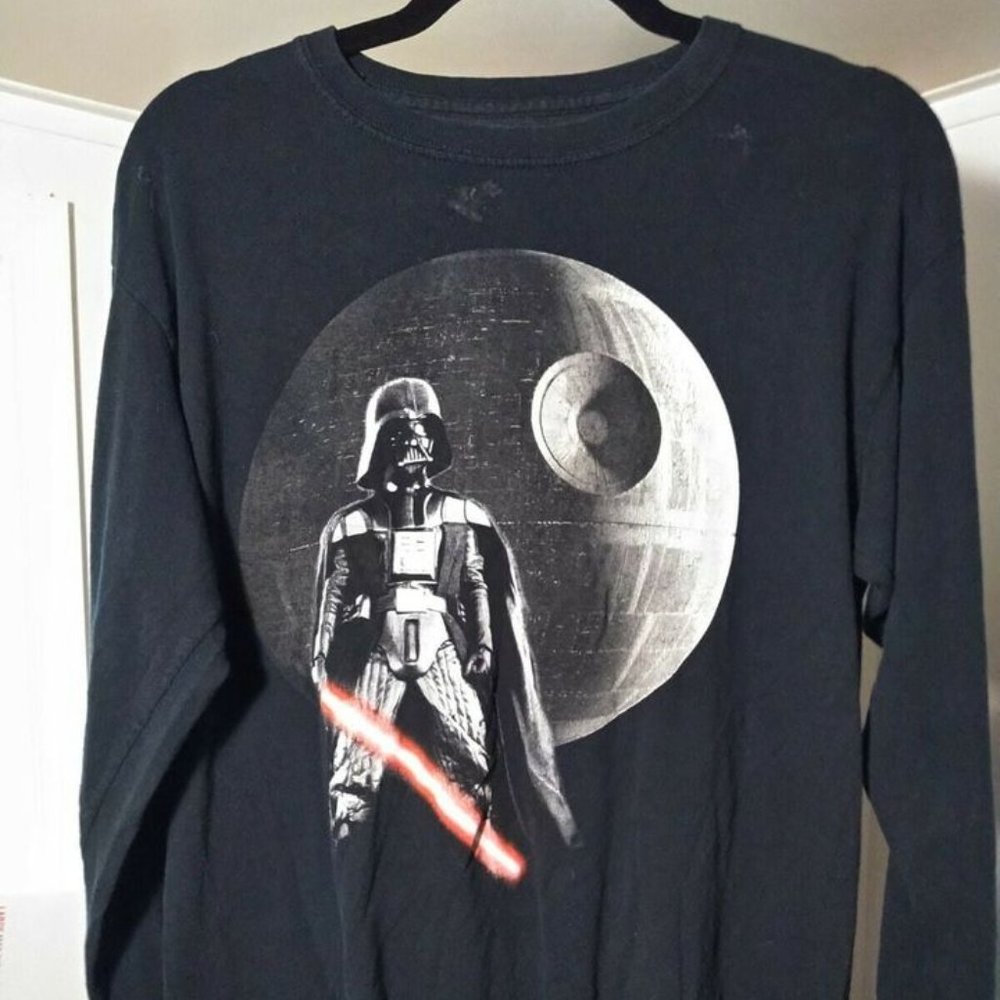 Boy's Star Wars Darth Vader w/ Death Star Long Sleeve Shirt